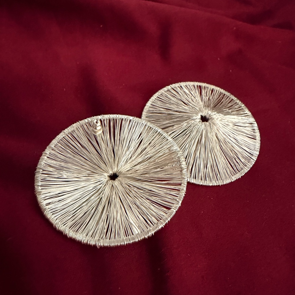 Chic Silver Disc Earrings